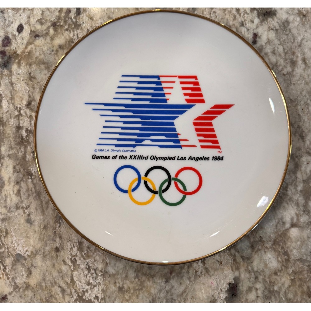 1984 Los Angeles Olympic Games Collector Plate Stars in Motion Robert Runyan